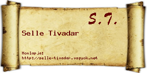Selle Tivadar névjegykártya